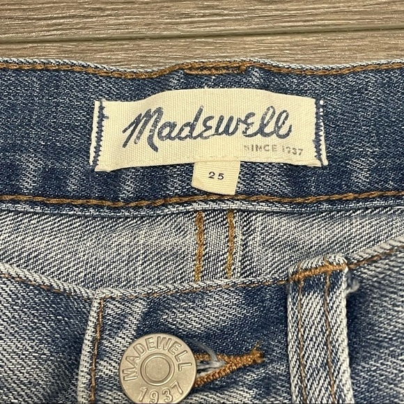 Madewell Women's Boyshorts Shorts Rip & Repair Edition Size 25 Raw Hem High Rise - Picture 5 of 9